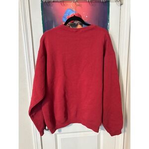BVD Red Crew Neck Sweatshirt Mens XL 50 Cotton Polyester Made in USA blank 90s